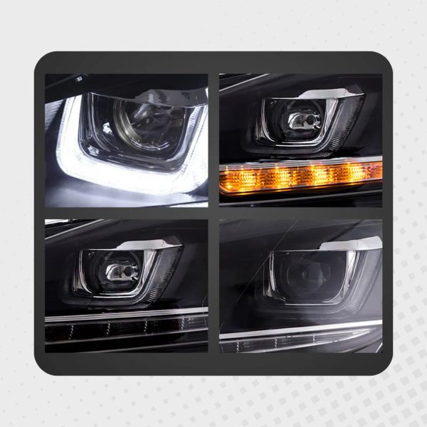 LED dinamički farovi VW Golf 6 08-14 CRNI - Slika 2