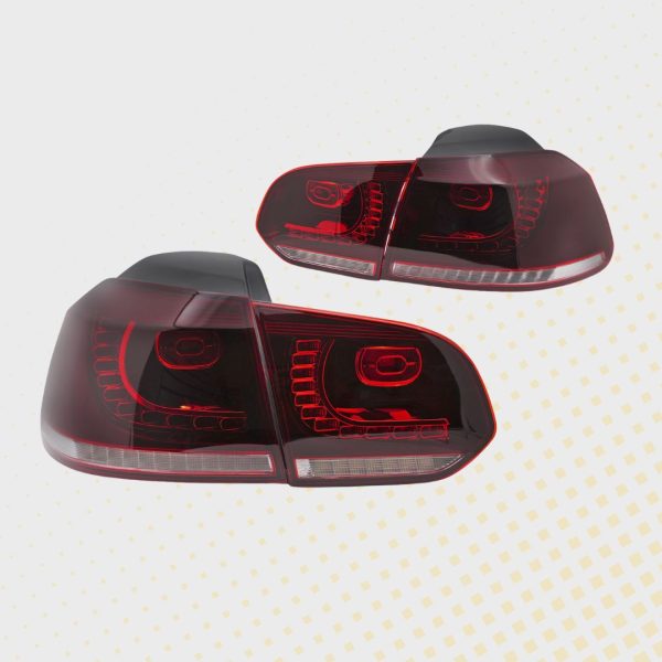 Dinamička LED stražnja svjetla VW Golf 6 08-13 CRVENO-BIJELA
