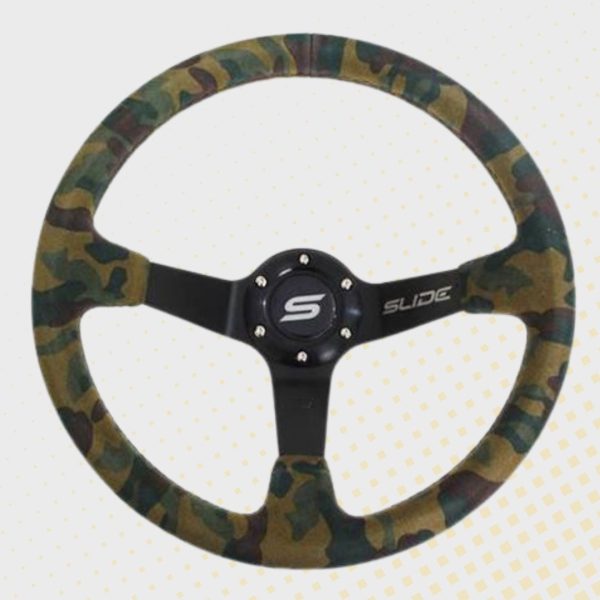 Duboki volan SLIDE Camo Brušena koža 350mm 80mm